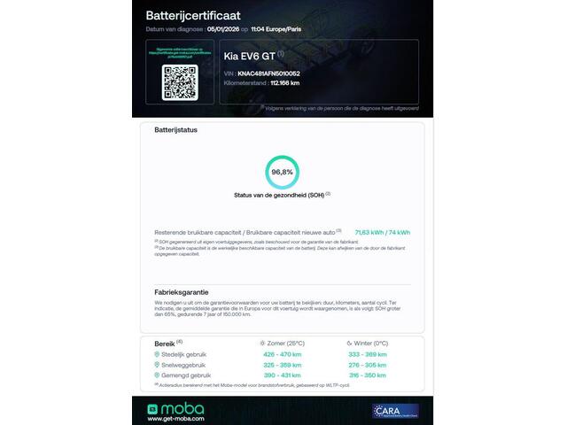 KIA EV6 GT-Line 77.4 kWh | 97% SOH | TREKHAAK | PANO | MERIDIAN SOUND |