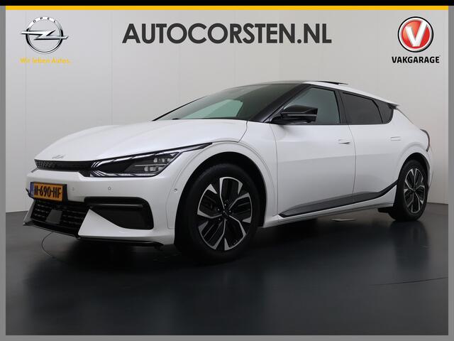 KIA EV6 GT-Line 77.4 kWh SOH 95% Panoramadak V2L Warmtepomp Trekhaak Head-Up Display Meridian®-Surround Adap.Cruise Matrix Led 360°Camera Navi Ecc Stoel+Stuurverwarming Stoel Massage+Ventilatie Elek.Stoelen+Memory Elek.Achterklep Privacy Glas Dealeronderhouden 1e