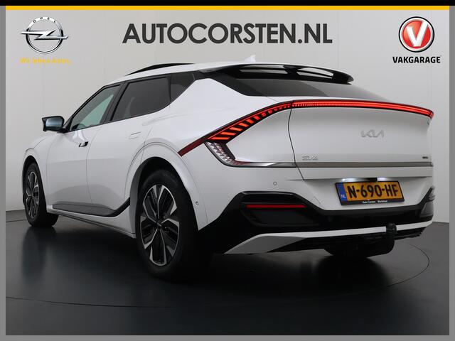 KIA EV6 GT-Line 77.4 kWh SOH 95% Panoramadak V2L Warmtepomp Trekhaak Head-Up Display Meridian®-Surround Adap.Cruise Matrix Led 360°Camera Navi Ecc Stoel+Stuurverwarming Stoel Massage+Ventilatie Elek.Stoelen+Memory Elek.Achterklep Privacy Glas Dealeronderhouden 1e