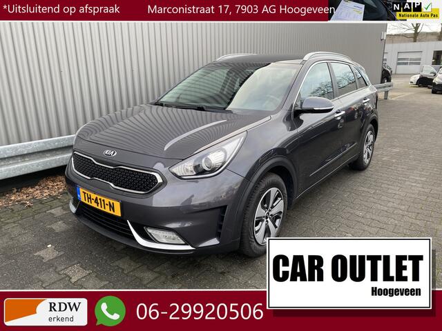 KIA Niro 1.6 GDi Hybrid DynamicLine AUTOMAAT, 146Dkm.NAP, Half Leer, Clima, Navi, CC, PDC, LM, Afn.Trekh, - Inruil Mogelijk -