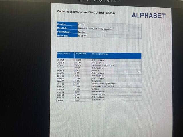 KIA Niro 1.6 GDi Hybrid DynamicLine - Digitaal Cockpit, Carplay, Half Leer, Trekhaak