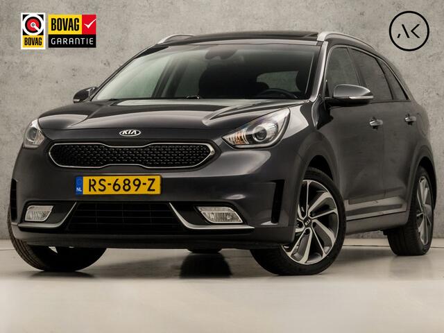 KIA Niro 1.6 GDi Hybrid Sport 142Pk Automaat (SCHUIFDAK, APPLE CARPLAY, NAVIGATIE, CAMERA, STUUR/STOELVERWARMING, SPORTSTOELEN, GETINT GLAS, XENON, NIEUWE APK, NIEUWSTAAT)