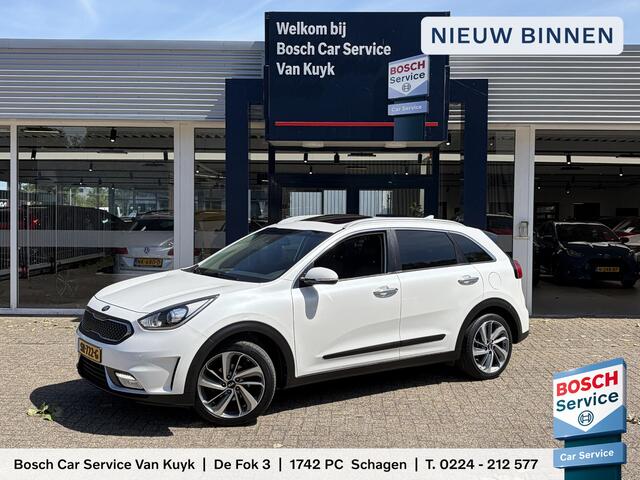 KIA Niro 1.6 GDi Hybrid Edition / Automaat / NL-Auto / Schuif-Kanteldak / Stuur-/Stoelverwarming / Cruise-Control / Apple-Carplay & Android-Auto / Trekhaak / Radio-Bluetooth / Navi / Camera / PDC-Achter / 18'' LMV / ENZ.