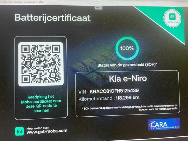 KIA Niro E-Niro Edition 64 kWh - Carplay, Camera, Half Leer, Stoelverw. SOH 100%