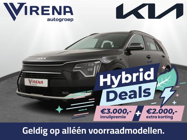KIA Niro 1.6 GDi Hybrid DynamicPlusLine - Adaptive cruise control - Stoel/Stuurverwarming - Head-up display - Schuif/kanteldak - Automatische achterklep - Achteruitrij camera - LED koplampen Fabrieksgarantie t/m 28-06-2032