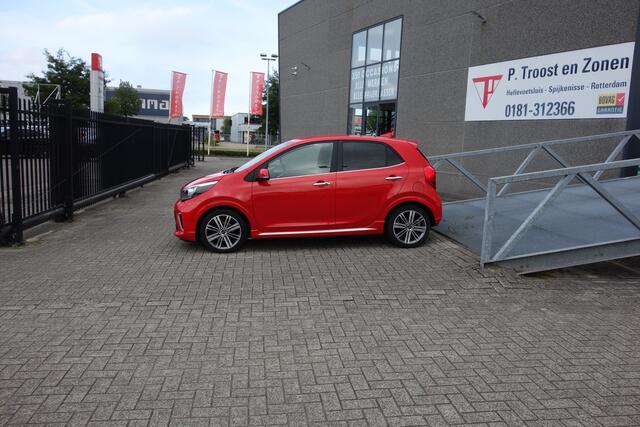 KIA PICANTO 1.0 T-GDI GT-Line NAVIGATIE/CLIMATRONIC-AIRCO/BLEUTOTH/CRUISE CONTROL/L.M. VELGEN/STOEL&STUURVERWARMING/LEDER/PARKEERSENSOREN ACHTER MET CAMERA.