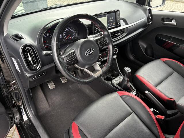 KIA PICANTO 1.0 T-GDI /100pk GT-Line | Ledere bekleding | Stoelverwarming | Navigatie | Tot 10jr. Kia-garantie |