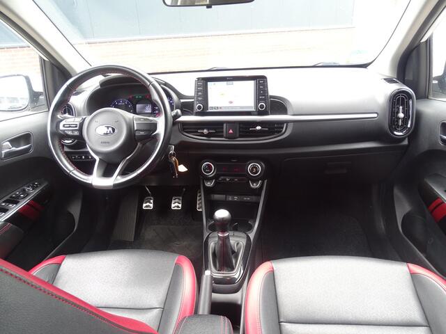 KIA PICANTO 1.0 CVVT ExecutiveLine 5drs, Navigatie, Multimedia, Camera, Airco, CruiseControl, Elec ramen, Bedienbaar stuur, Sport Interieur
