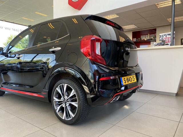 KIA PICANTO 1.0 T-GDi GT-Line 5p,NL Auto,Schuifkanteldak,Leder,Navigatie,Achteruitrijcamera,Spraakbediening,Telefoonlader,Climatecontrol,Cruise Control Adaptief &Stuurhulp,Keyless,Stoel&Stuurverwarming,Rijstrookcorectie,16 Inch Lmv