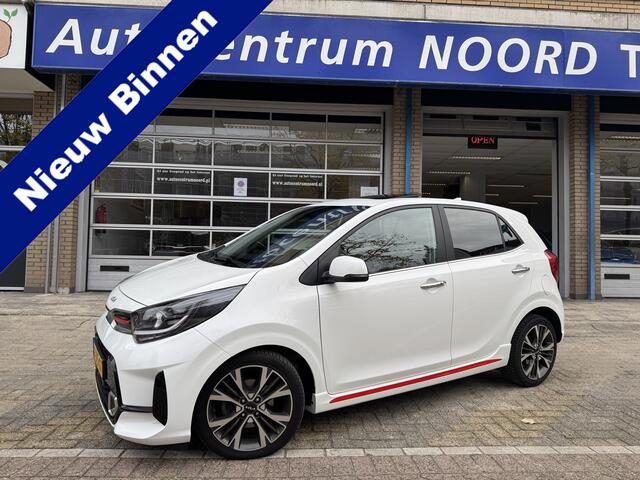 KIA PICANTO 1.0 T-GDi GT-Line 5p 100 PK 45557KM! NAP | Navigatie | Apple Carplay | Panoramadak | Climate Control | Cruise Control | Stoel\Stuurverwarming | Parkeersensoren | Achteruitrijcamera | Keyless | Leder | Dealerond