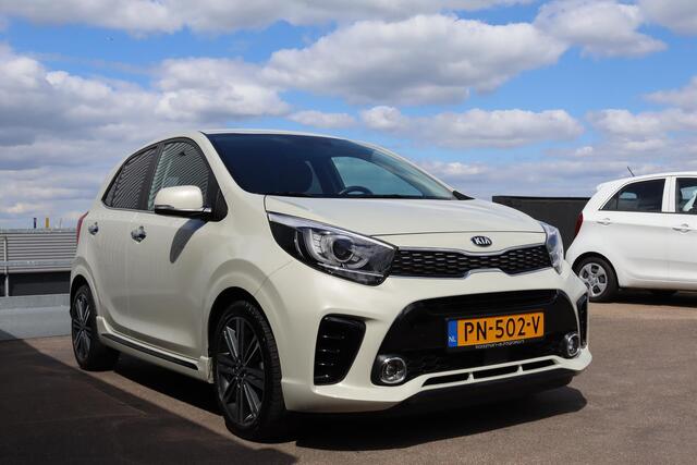 KIA PICANTO 1.2 CVVT 84pk 5-zits GT-Line Stoel- & stuurverwarming, 4-Cilinder, Lederen bekleding, Dealeronderhouden, keyless, achteruitrij camera, parkeersensoren Achter, Navi