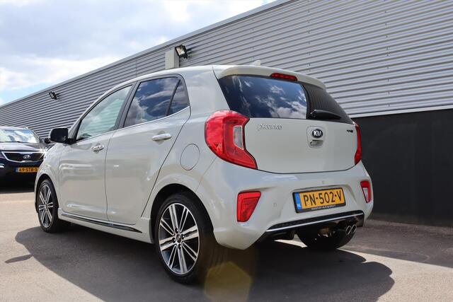 KIA PICANTO 1.2 CVVT 84pk 5-zits GT-Line Stoel- & stuurverwarming, 4-Cilinder, Lederen bekleding, Dealeronderhouden, keyless, achteruitrij camera, parkeersensoren Achter, Navi