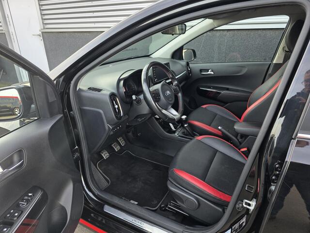 KIA PICANTO 1.2 CVVT GT-Line 4- Cilinder! Navigatie, Lederen bekleding, Stoel- & Stuurwiel verwarmd, Nieuw geleverd, NL-auto + historie, Smart Key, Privacy glass