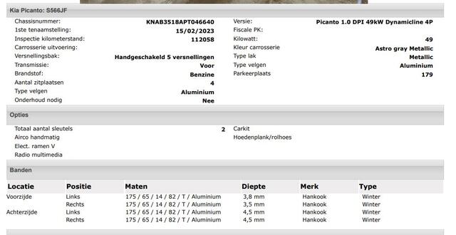 KIA PICANTO 1.0 DPi 67PK 5Drs. DynamicLine Airco / LM.velgen / Pdc+Camera / Radio multimedia /