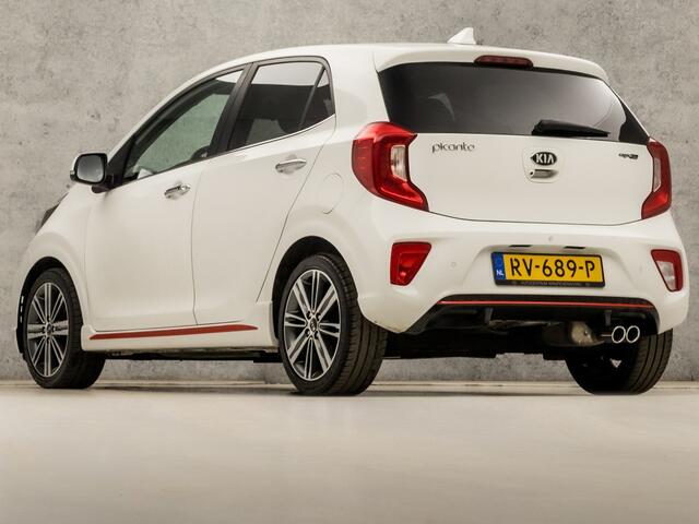 KIA PICANTO 1.2 CVVT GT-Line (APPLE CARPLAY, CLIMATE, LEDER, CAMERA, STUUR/STOELVERWARMING, SPORTSTOELEN, GETINT GLAS, KEYLESS, LM VELGEN, NIEUWE APK, NIEUWSTAAT)