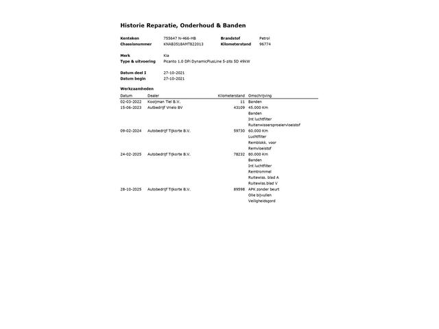 KIA PICANTO 1.0 DPi DynamicPlusLine 5p 1e-Eig. & Keurig-Onderh. BOVAG-Garantie. NL-Auto.