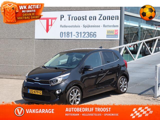 KIA PICANTO 1.0 CVVT Design Edition Achteruitrijcamera/Cruise control/Climate control/Lederen bekleding/Navigatie/Elektrisch inklapbare spiegels/Licht metalen velgen/Led dagrijverlichting