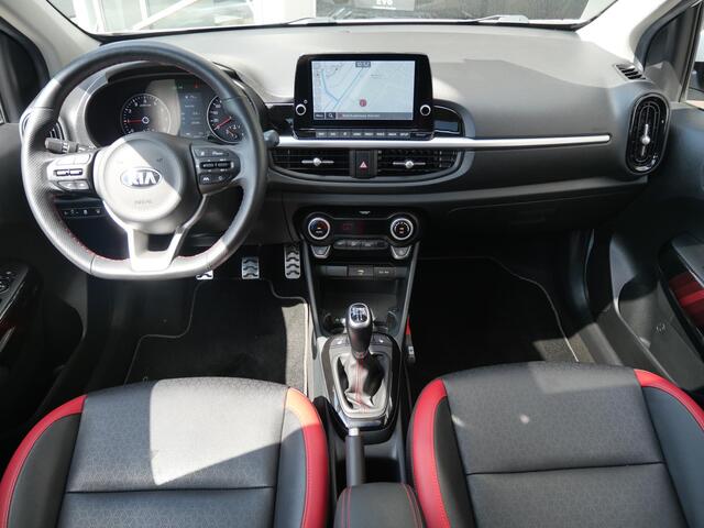 KIA PICANTO 1.0 T-GDi GT-Line 5p | Cruise | Clima | Schuif-kanteldak | Stoel-stuurverwarming | Navi | Keyless | Carplay