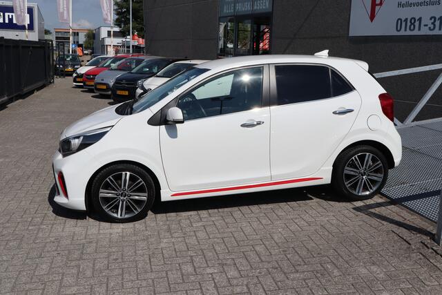 KIA PICANTO 1.2 CVVT GT Line Automaat! Dealer onderhouden/Stoelverwarming/Stuurverwarming/Achteruitrijcamera/Apple carplay/Keyless/Parkeersensoren/Cruise control/Climate control/Navigatie/Bluetooth/Licht metalen velgen