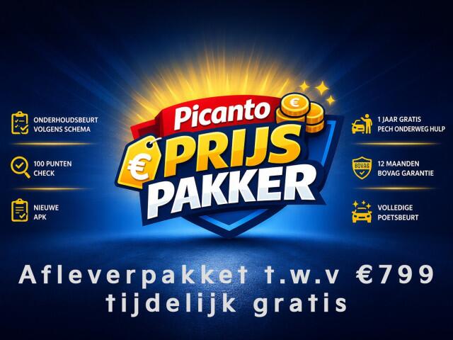 KIA PICANTO 1.0 DPI DynamicLine Navigatie | Parkeersensoren | Achteruitrijcamera | Apple Carplay Prijspakker |