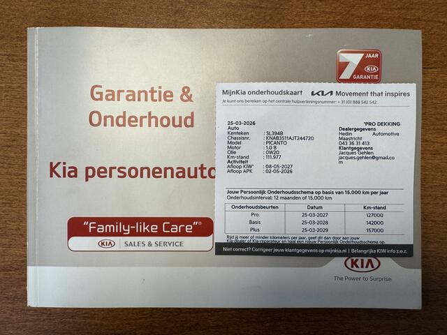KIA PICANTO 1.0 CVVT ComfortPlusLine Navigator | dealer onderhouden | Camera | Navi |