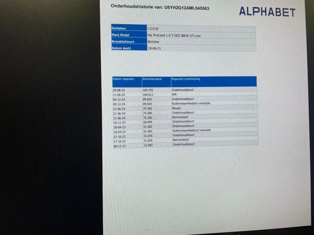 KIA PRO CEE D 1.0 T-GDI GT-Line - Carplay, Navi, Cruise, Clima, Camera, Stoelverw. Half Leer