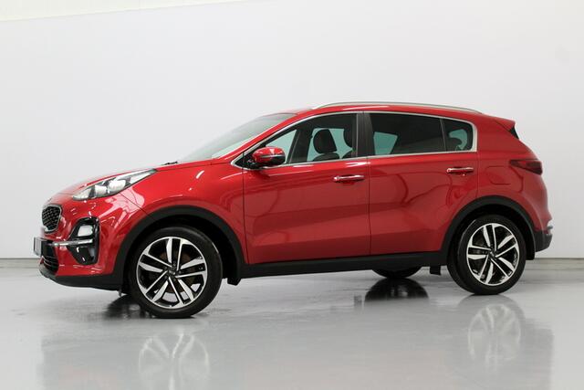 KIA SPORTAGE 1.6 T-GDI 177PK, 1900KG TREKGEWICHT | 19" LM-VELGEN | INCL WINTERSET | DEELS LEER | STOEL/STUUR/BANK VERWARMING