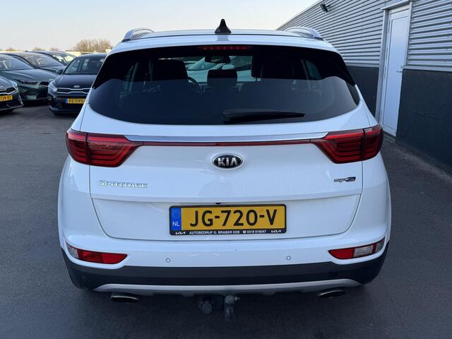 KIA SPORTAGE 1.6 T-GDI 4WD GT-Line PlusLine Schuif/kanteldak, Automaat, Trekhaak, Stoelverwarming + Stoelkoeling, Stuurwielverwarming, Dodehoekdetectie, Lederen bekleding, Parkeersensoren voor + achter, Complete historie
