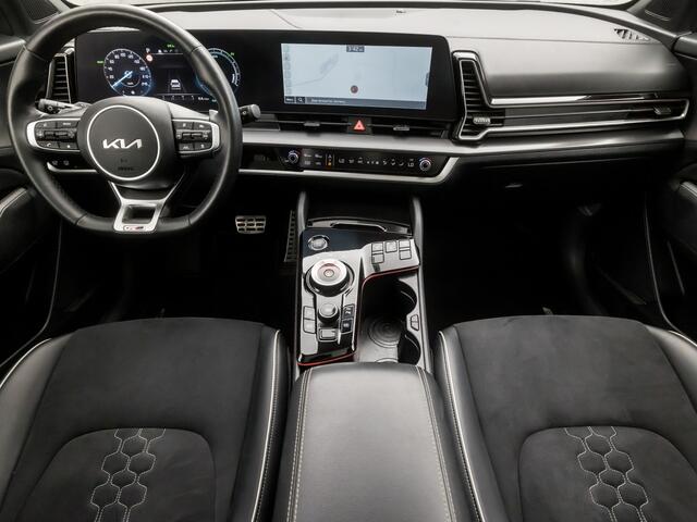 KIA SPORTAGE 1.6 T-GDi Hybrid GT-Line 230Pk Automaat (PANORAMADAK, APPLE CARPLAY, GROOT NAVI, VIRTUAL COCKPIT, ADAPTIVE CRUISE, LEDER/ALCANTARA, ELEK SPORTSTOELEN, STUUR/STOELVERWARMING, SFEERVERLICHTING, KEYLESS, ZWART HEMEL, NI