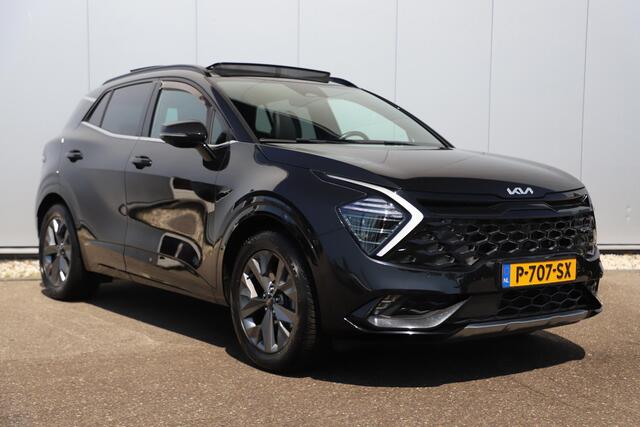 KIA SPORTAGE 1.6 T-GDi Hybrid GT-Line NAP Trekhaak Panoramadak Half Leder Navigatie Carplay Android Achteruitrijcamera Adaptive Cruise All-Season Banden