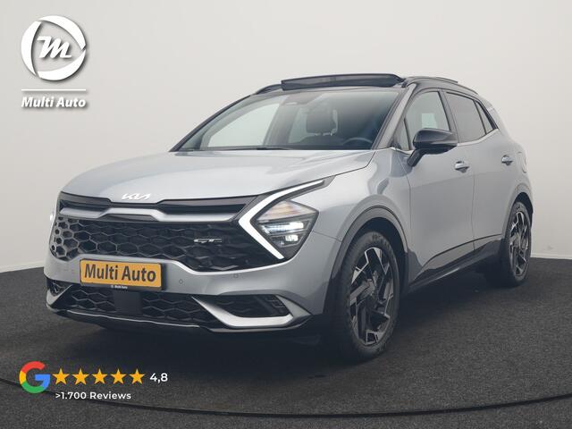 KIA SPORTAGE 1.6 T-GDi Hybrid MHEV GT-Line 230pk Dealer O.H | Trekhaak Afn. | Panodak | Adaptive Cruise | 360 Camera | Harman / Kardon | Leeren Sportstoelen Memory & Ventilatie | Keyless | Apple Carplay | Stuur & Stoelverwarming | Sfeerverlichting | Virtual | Navigatie | DAB | 19"L.M |