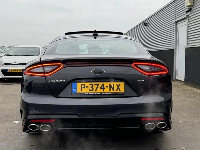 KIA Stinger 3.3 V6 T-GDI AWD GT 370 PK, Schuif/kanteldak, Lederen bekleding, 360" Camera, BTW-auto, Onderhoudshistorie! Stoelkoeling & Verwarming, Stuurwiel verwarmd, Dodehoekdetectie
