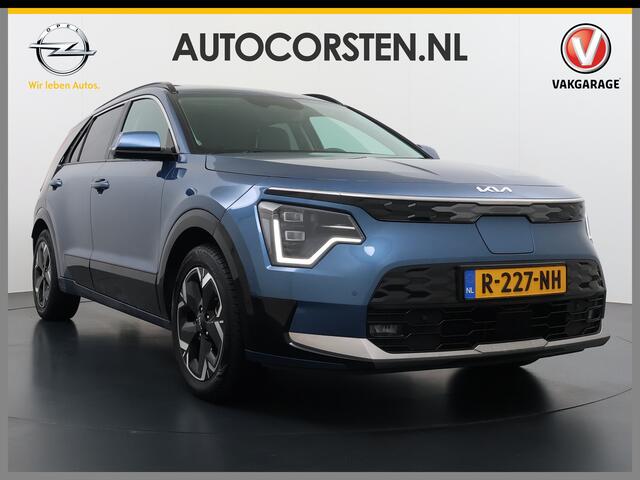 KIA e-Niro EV ExecutiveLine 64.8 kWh Trekhaak Leder SOH 98.5% Schuif-/kanteldak Adap.Cruise Camera Head-Up Display Apple Carplay Android Auto Navi Ecc Pdc Elek.Stoelen-Verwarmd/gekoeld+Memory Elek.Achterklep Stuurverwarming Lane Assist DAB 1e Eigenaar Origineel Nede