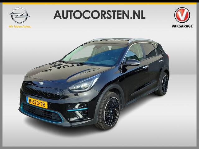 KIA e-Niro ExecutiveLine 64kWh SOH 100% Leer Warmtepomp Adaptive-Cruise Elek.Stoel+Memory JBL®-Audio Camera Apple Carplay Android Pdc Navi Ecc Stoelverwarming+Koeling Stuurverwarming Lmv Privacy Glas DAB Vess Lane Assist Blind Spot 1e Eigenaar Origineel Nederlandse 