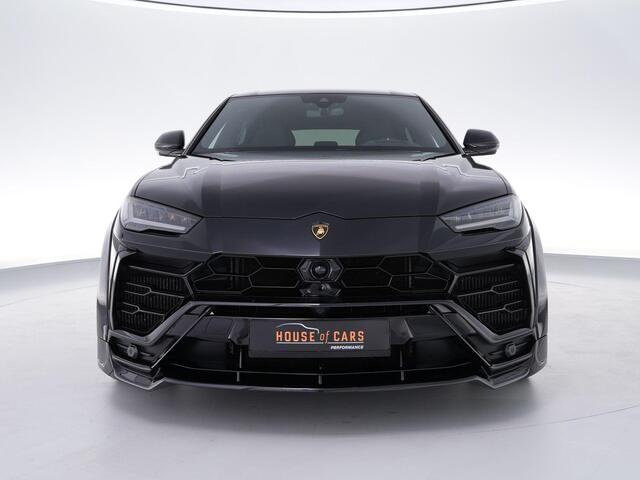 Lamborghini Urus 4.0 V8 782 pk |Novitec Esteso|PPF|Target Blue-eye|rearseat entertainment|keramisch|achterasbesturing|softclose|HUD|memory|360|Apple Carplay|dodehoek|adaptive|