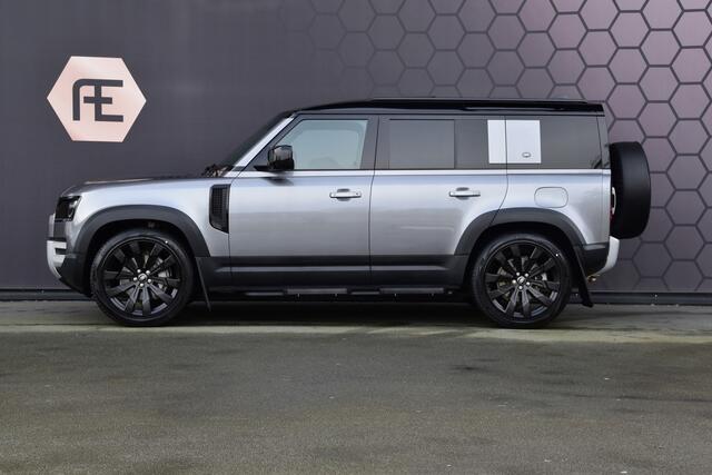 Land Rover DEFENDER 110 P400e 110 X-Dynamic SE URBAN ACCESOIRES | 22 INCH | ELEK. TREKHAAK | STOELVERWARMING & VERKOELING | LUCHTVERING | 360 CAMERA | STUURWIELVERWARMING | PANORAMA DAK | ZWARTE HEMELBEKLEDING | KEYLESS |
