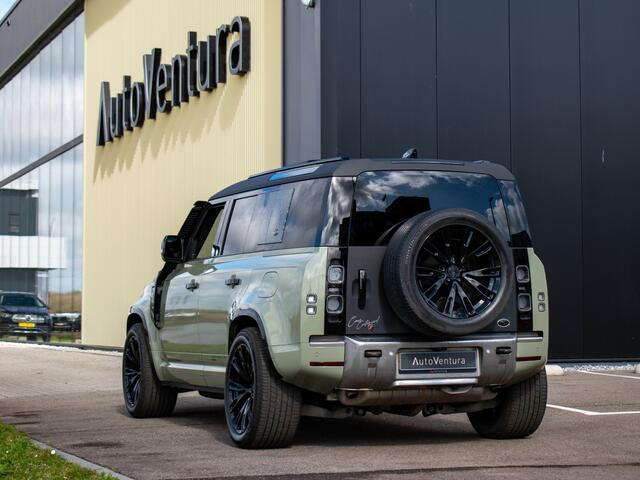 Land Rover DEFENDER 110 2.0 P400e 110 Standkachel l Snorkel l Special Edition l Meridian Stereo l Olive green Wrap l 21'' Avant Garde velgen l Extra verlichting