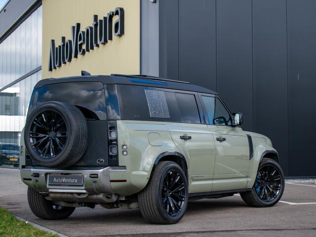 Land Rover DEFENDER 110 2.0 P400e 110 Standkachel l Snorkel l Special Edition l Meridian Stereo l Olive green Wrap l 21'' Avant Garde velgen l Extra verlichting