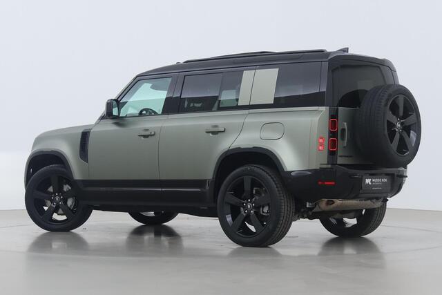 Land Rover DEFENDER P300e 110 X-Dynamic HSE | Pangea Green Satin | Black Pack | ACC | Panoramadak | Luchtvering | Stoel+Stuurverwarming | 360° Camera | Trekhaak