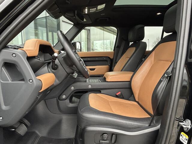 Land Rover DEFENDER 110 P400e 404pk AWD 110 X-Dynamic HSE | Panoramisch schuifdak | Geklimatiseerde voorstoelen | Cognac (Tan) leder |