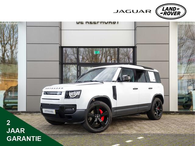 Land Rover DEFENDER 110 P400e 404pk AWD 110 | ClearSight | Black Pack | Luchtvering | 22'' Gloss Black | Stuurwielverwarming | Rode Remklauwen | 24 maanden Land Rover Approved