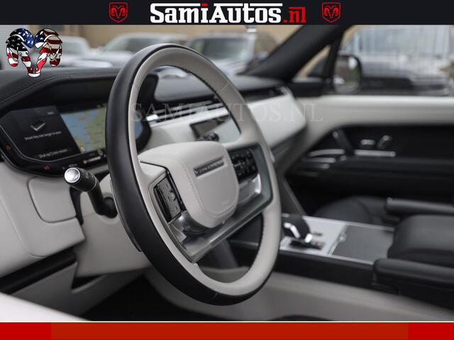 Land Rover RANGE ROVER P550e 551 PK GARANTIE TOT 14-03-2029 | ACHTERAS BESTURING | SOFT CLOSE | HEAD-UP | PHEV | 23 INCH VELGEN | PANORAMADAK | STUURVERWARMING | STOEL KOELING | Fabrieksgarantie tot 14-03-2029 - Geniet van gemoedsrust met uitgebreide dekking tot deze datum. GZK