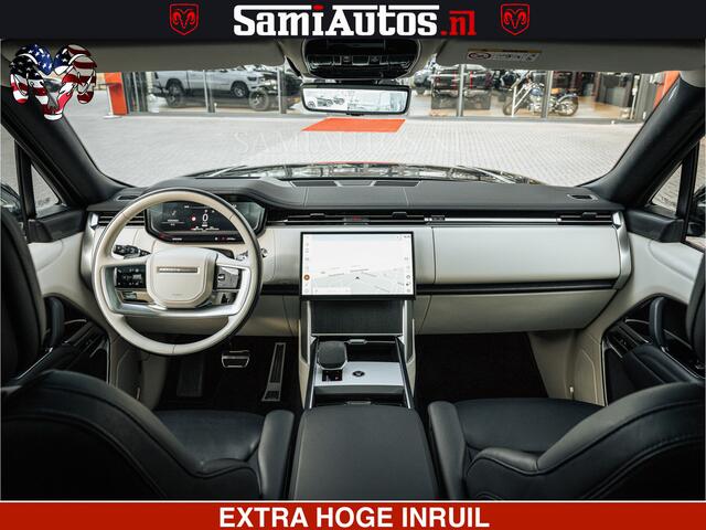 Land Rover RANGE ROVER P550e 551 PK GARANTIE TOT 14-03-2029 | ACHTERAS BESTURING | SOFT CLOSE | HEAD-UP | FACELIFT MODEL | 23 INCH VELGEN | PANORAMADAK | STUURVERWARMING | STOEL KOELING | Incl btw | Fabrieksgarantie tot 14-03-2029 - Geniet van gemoedsrust met uitgebreide dekkin