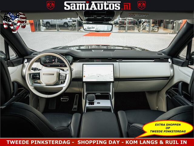 Land Rover RANGE ROVER P550e 551 PK GARANTIE TOT 14-03-2029 | ACHTERAS BESTURING | SOFT CLOSE | HEAD-UP | FACELIFT MODEL | 23 INCH VELGEN | PANORAMADAK | STUURVERWARMING | STOEL KOELING | Incl btw | Fabrieksgarantie tot 14-03-2029 - Geniet van gemoedsrust met uitgebreide dekkin