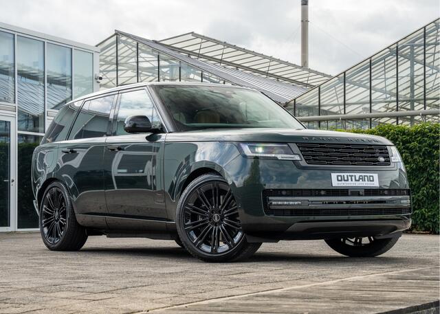 Land Rover RANGE ROVER P550e Autobiography | VERWACHT | Belgravia Green Metallic | Cognac leder | Shadow Pack | 23" inch |