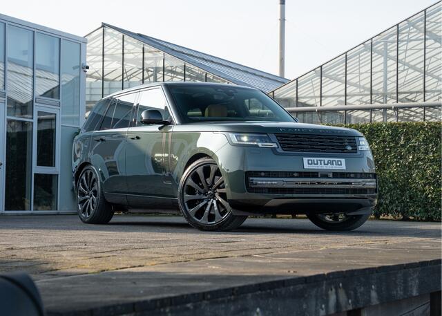 Land Rover RANGE ROVER P550e Autobiography | VERWACHT | Belgravia Green Metallic | Cognac leder | Hot Stone massage | 23" inch SV |