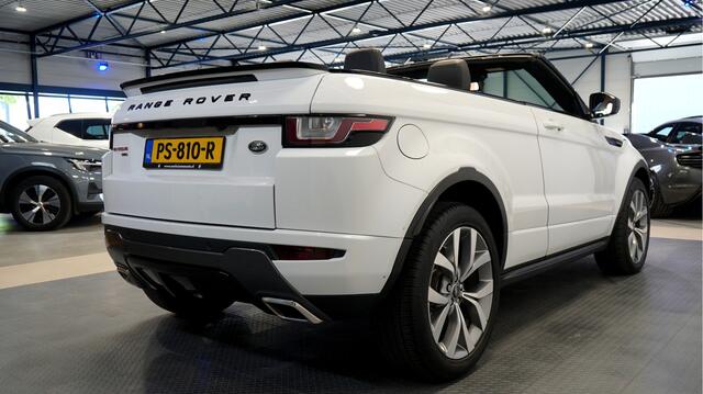 Land Rover RANGE ROVER EVOQUE Convertible 2.0 TD4 132kW/180pk Aut9 HSE Dynamic MERIDIAN AUDIO + LEER + EL.CABRIOKAP + BI-XENON KOPLAMPEN + NAVI KLEUR + SFEERVERLICHTING + PARKSENSOREN + 20" LM-VELGEN!!