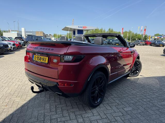 Land Rover RANGE ROVER EVOQUE Convertible 2.0 TD4 180 PK Automaat HSE Dynamic Leder Trekhaak 20 Inch Achteruitrijcamera Meridian Sound Systeem Design-pakket Black