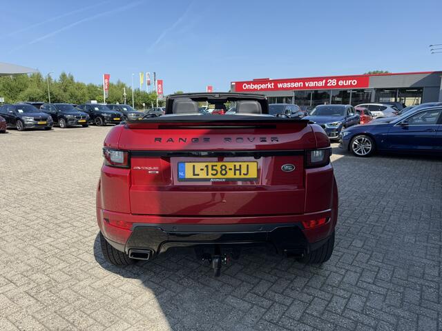 Land Rover RANGE ROVER EVOQUE Convertible 2.0 TD4 180 PK Automaat HSE Dynamic Leder Trekhaak 20 Inch Achteruitrijcamera Meridian Sound Systeem Design-pakket Black