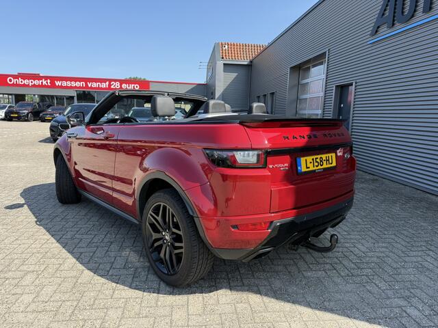 Land Rover RANGE ROVER EVOQUE Convertible 2.0 TD4 180 PK Automaat HSE Dynamic Leder Trekhaak 20 Inch Achteruitrijcamera Meridian Sound Systeem Design-pakket Black